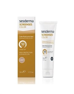 Солнцезащитное тональное средство Color Fluid Sunscreen SPF 50 Light светлый тон 50 мл Sesderma