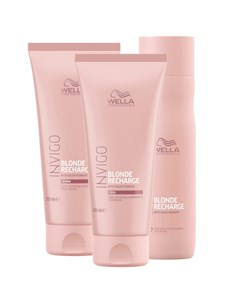 Wella Invigo Blond Recharge Оттеночный бальзам уход для теплых светлых оттенков 200 мл Wella professionals