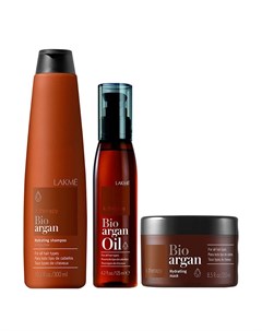 K Therapy Bio Аrgan Pack Набор для волос с аргановым маслом 300 мл 250 мл 125 мл Lakme