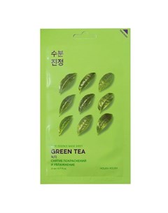 Pure Essence Mask Sheet Green Tea Противовоспалительная тканевая маска зеленый чай 20 мл Holika holika