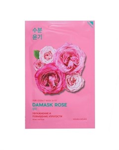 Pure Essence Mask Sheet Damask Rose Увлажняющая тканевая маска дамасская роза 20 мл Holika holika