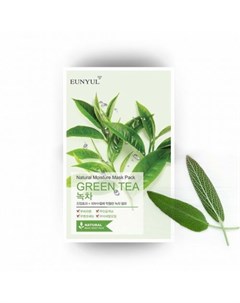 Natural Green Tea Тканевая маска для лица с экстрактом зеленого чая Eunyul