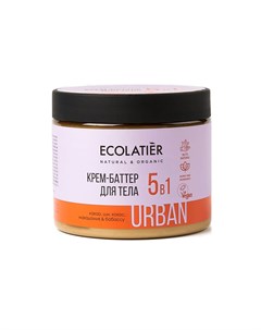 Крем баттер для тела URBAN 5 в 1 с маслом какао ши кокоса макадамии бабассу 380 мл Ecolatier