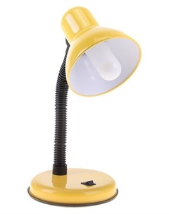 Лампа настольная с выключателем жёлтая Кнр