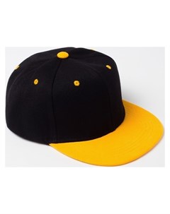 Бейсболка с прямым козырьком для мальчика размер 54 цвет чёрный жёлтый Minaku