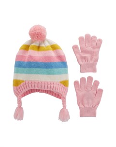 Комплект для девочки шапка перчатки 3M546410 Carter`s