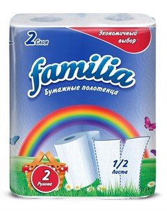 Бумажные полотенца Экономичный выбор 2 слоя 2 рулона Familia