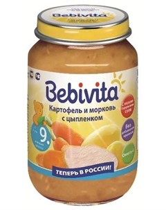 Пюре Картофель и морковь с цыпленком 190гр Bebivita