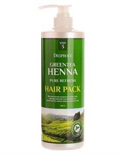 Маска для волос с зеленым чаем и хной Henna Pure Refresh Hair Pack Deoproce