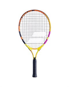 Ракетка большой теннис детская Nadal 25 Gr0 140457 для 9 10 лет алюминий со струнами желто оранж Babolat