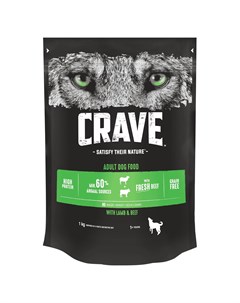 Корм сухой корм для взрослых собак с говядиной и ягненком 7 кг Crave