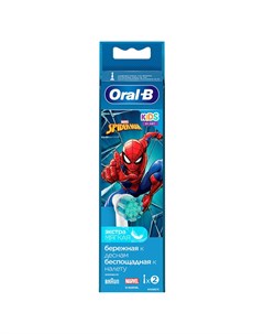 Сменная насадка для электрической зубной щетки Spiderman 2 шт Oral-b