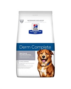 Prescription Diet Derm Complete Сухой диетический корм для взрослых собак 2 кг Hill`s