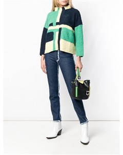 Eckhaus latta джемпер в стиле колор блок xs s зеленый Eckhaus latta