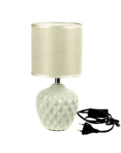 Лампа настольная 20х30 см E14 40W бежевый керамика текстиль Домовой