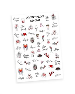 Слайдер дизайн Любовь Сердце Фразы Надписи SD 44 Invent print