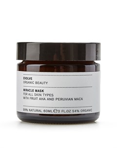 Отшелушивающая маска для лица с AHA кислотами Miracle Organic Face Mask 60 мл Evolve organic beauty