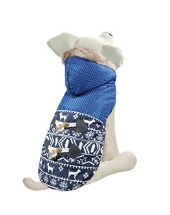 TRIOL Попона для собак утепленная Зимняя сказка XS синий Одежда для собак