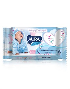 Ultra Comfort Влажные салфетки детские с экстрактом алоэ и витамином Е Aura
