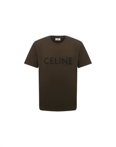 Хлопковая футболка Celine