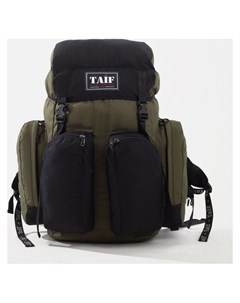 Рюкзак туристический на затяжке 40 л 4 наружных кармана цвет хаки Taif