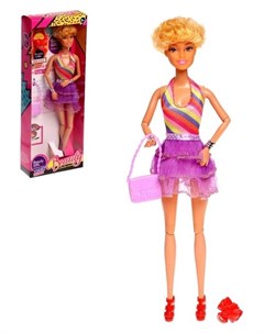 Кукла модель шарнирная Алиса в платье с аксессуарами Nnb