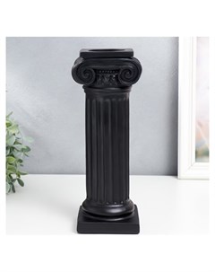 Подсвечник полистоун Римская колонна чёрный 27 5х9 8х9 8 см Nnb