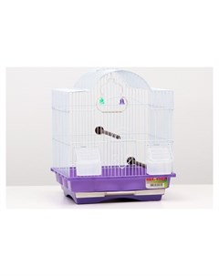 Клетка для птиц Алиса укомплектованная с кормушками 35 х 28 х 43 см Nnb