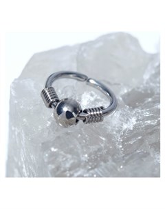 Пирсинг в нос Шарик кольцо D 6мм цвет серебро Nnb