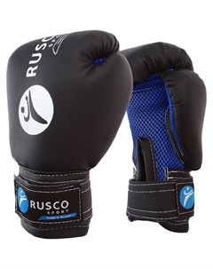 Перчатки боксерские детские кож зам 4 Oz черные Rusco sport