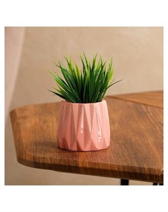 Кашпо Оригами розовое керамика 0 25 л Керамика ручной работы