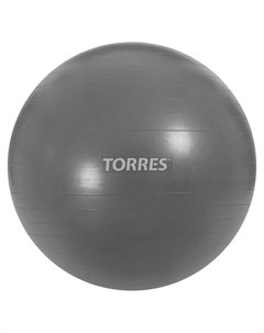 Фитбол Torres Al121155sl диаметр 55 см эластичный пвх с защитой от взрыва с насосом цвет серый Nnb