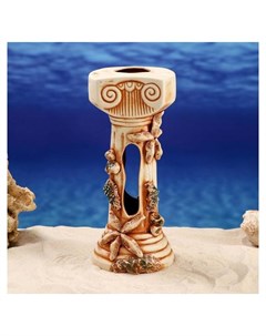 Декорации для аквариума Греческая колонна Керамика ручной работы