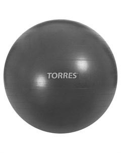 Фитбол Torres Al100185 диаметр 85 см эластичный пвх с защитой от взрыва с насосом цвет тёмно серый Nnb