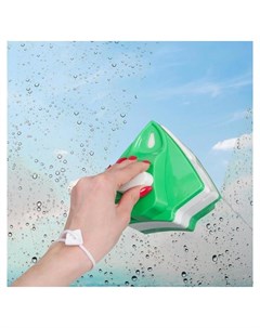 Магнитная щётка для мытья окон с двух сторон с регулятором толщины 3 22 мм цвет зелёный Nnb