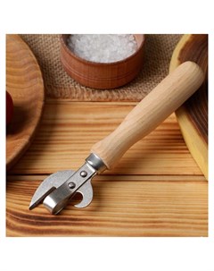 Нож консервный с деревянной ручкой с заклепками Nnb
