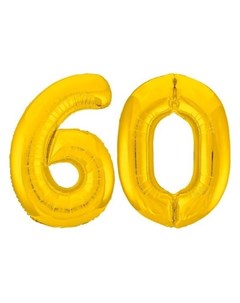 Шар фольгированный 40 60 цвет золотой Agura