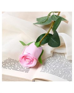 Цветок искусственный Бутончик розы 5х50 см розовый Nnb