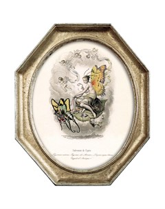 Картина афродита киприда похищенная бабочками в раме эдита мультиколор 24x29x3 см Object desire
