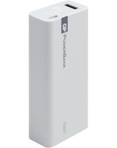 Портативное зарядное устройство Portable PowerBank 1C05AWE 5200mAh USB белый серебристый Gp