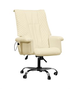 Офисное массажное кресло President EG1005 кремовый Эго