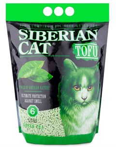 Комкующийся наполнитель Тофу Зеленый чай 6л 2 8 кг Сибирская кошка