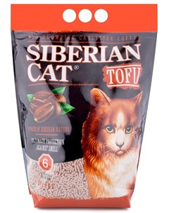 Комкующийся наполнитель Тофу Кофе 6л 2 8 кг Сибирская кошка