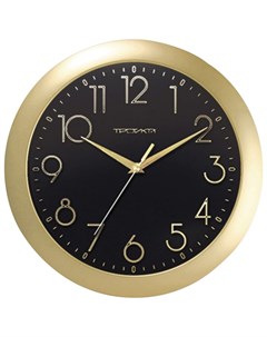 Часы настенные 11171180 круг черные золотая рамка 29х29х3 5 см Troyka