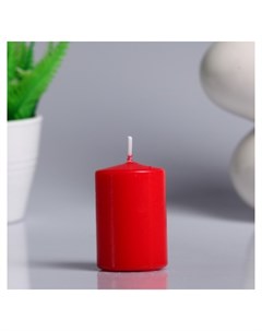 Свеча цилиндр ароматическая Бархатная роза 4х6 см Nnb