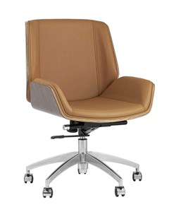Кресло офисное topchairs crown коричневый 60x96x62 см Stool group