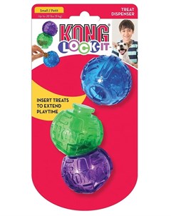 Игрушка Lock It Мяч для лакомств для собак 3шт Kong