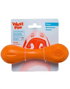 Игрушка Hurley Гантеля для собак S 15см оранжевая West paw zogoflex