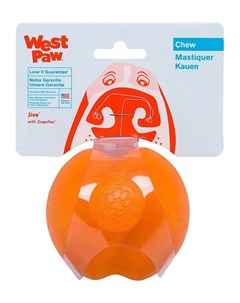 Игрушка Jive Мячик для собак L 8см оранжевый West paw zogoflex