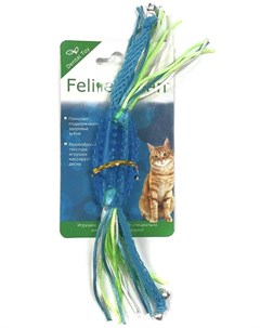 Игрушка для кошек Feline Clean Dental Конфетка прорезыватель с лентами резина Aromadog